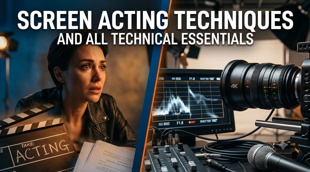 Screen Acting Techniques and all Technical Essentials With Film Production 